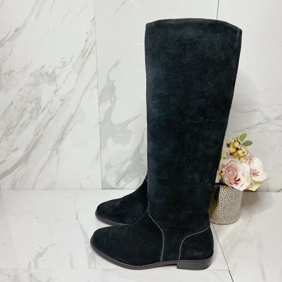 Ugg Tall Knee High Riding Boot Low Heel Black - Picture 4 of 8